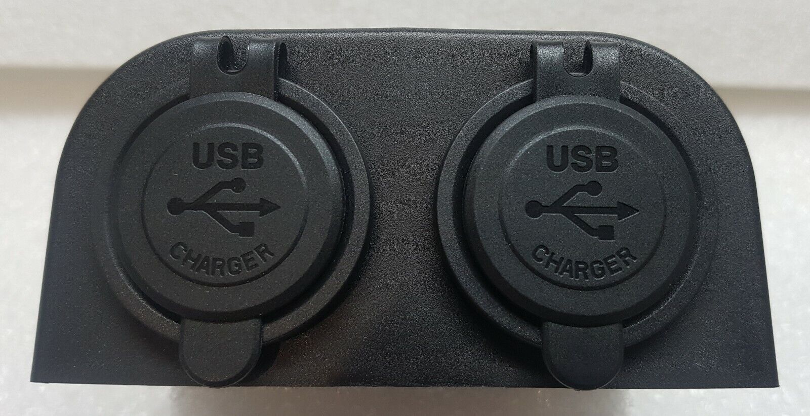 Black Surface Mount Dual USB Charger Socket Double 3.1A with Led