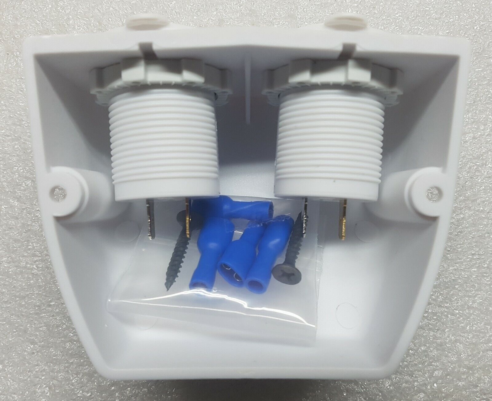 White Surface Mount Dual USB Charger Socket with USB 4.2A