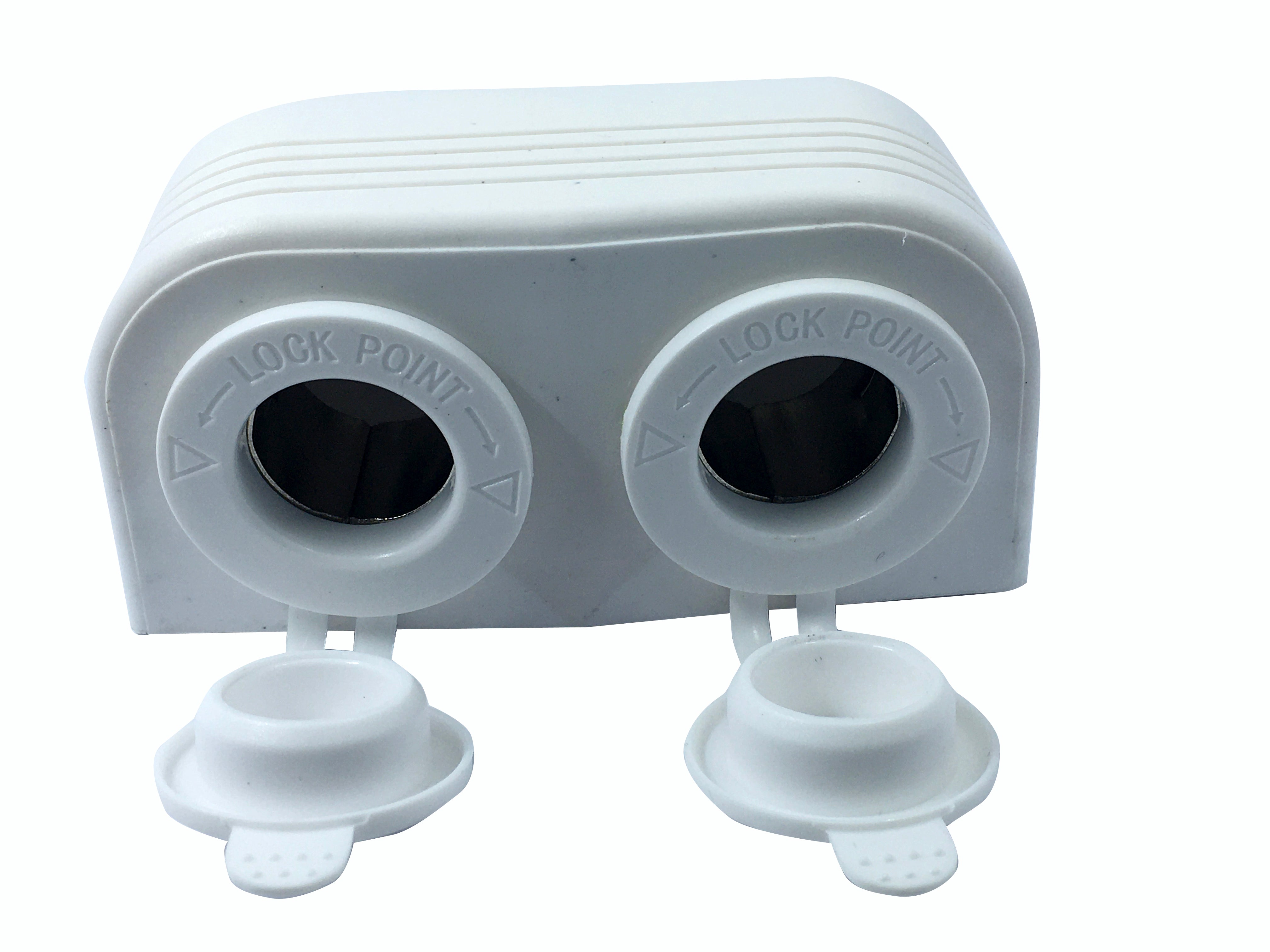 White Surface Mount Socket Dual LED White