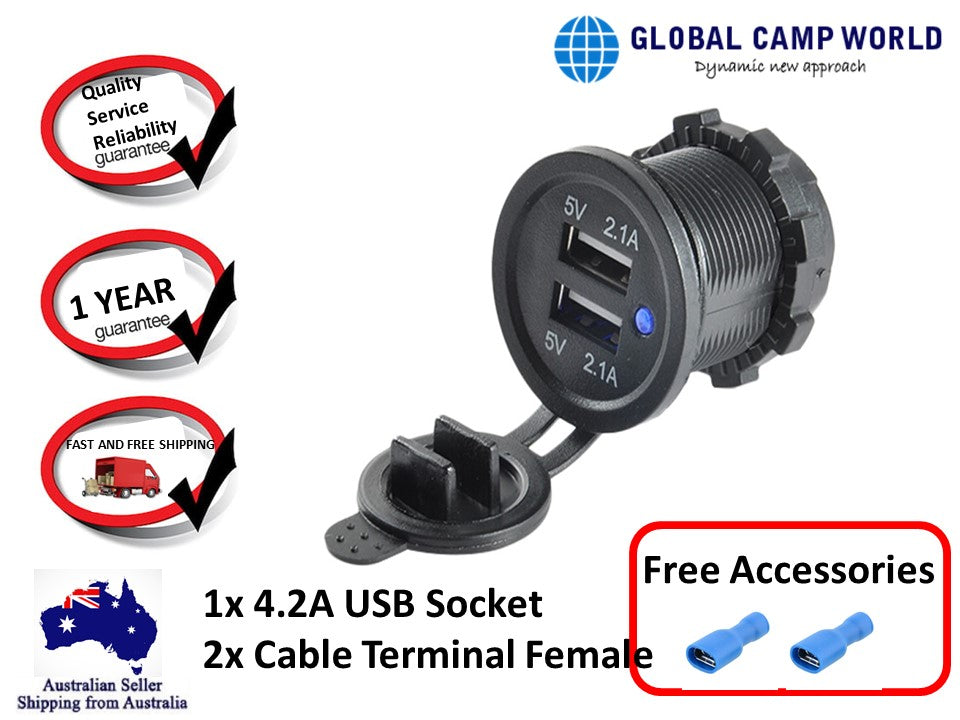 USB Charger Socket Double 4.2A