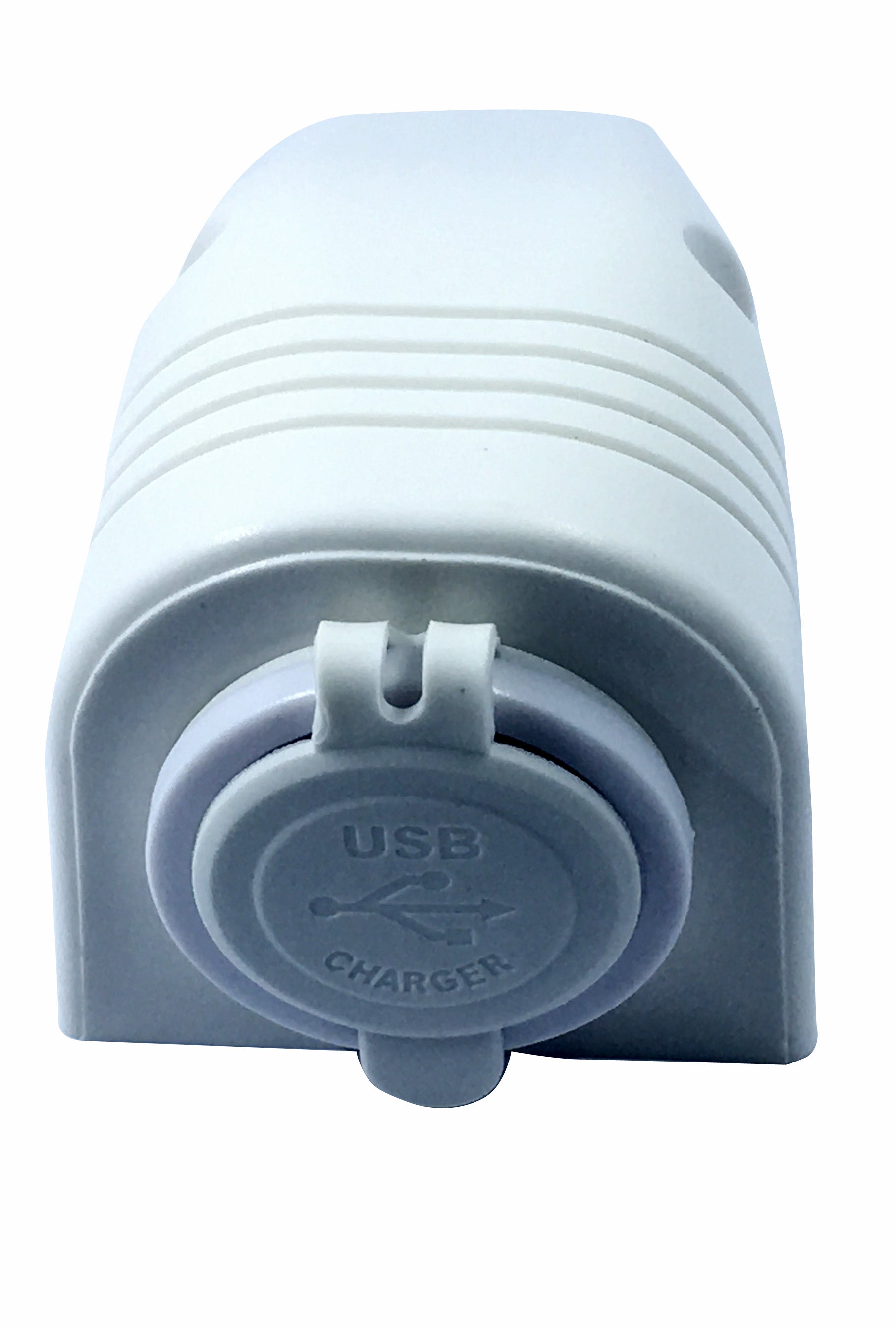 White USB Surface Mount Charger Socket Double USB 4.2A